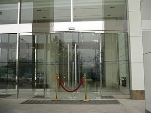 杭州西湖区钛金玻璃门安装,门禁感应门安装,吊